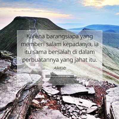 2 Yohanes 1:11 Ayat Alkitab Dijelaskan
