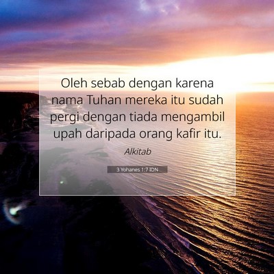 3 Yohanes 1:7 Ayat Alkitab Dijelaskan
