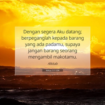 Wahyu 3:11 IDN Gambar Ayat Alkitab