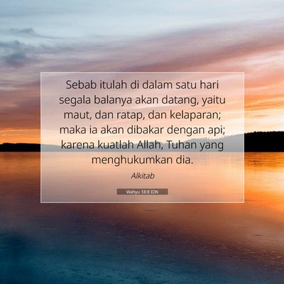 Wahyu 18:8 IDN Gambar Ayat Alkitab