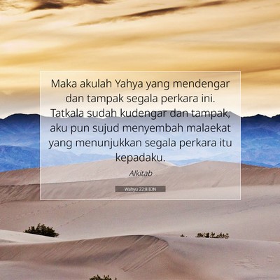 Wahyu 22:8 IDN Gambar Ayat Alkitab